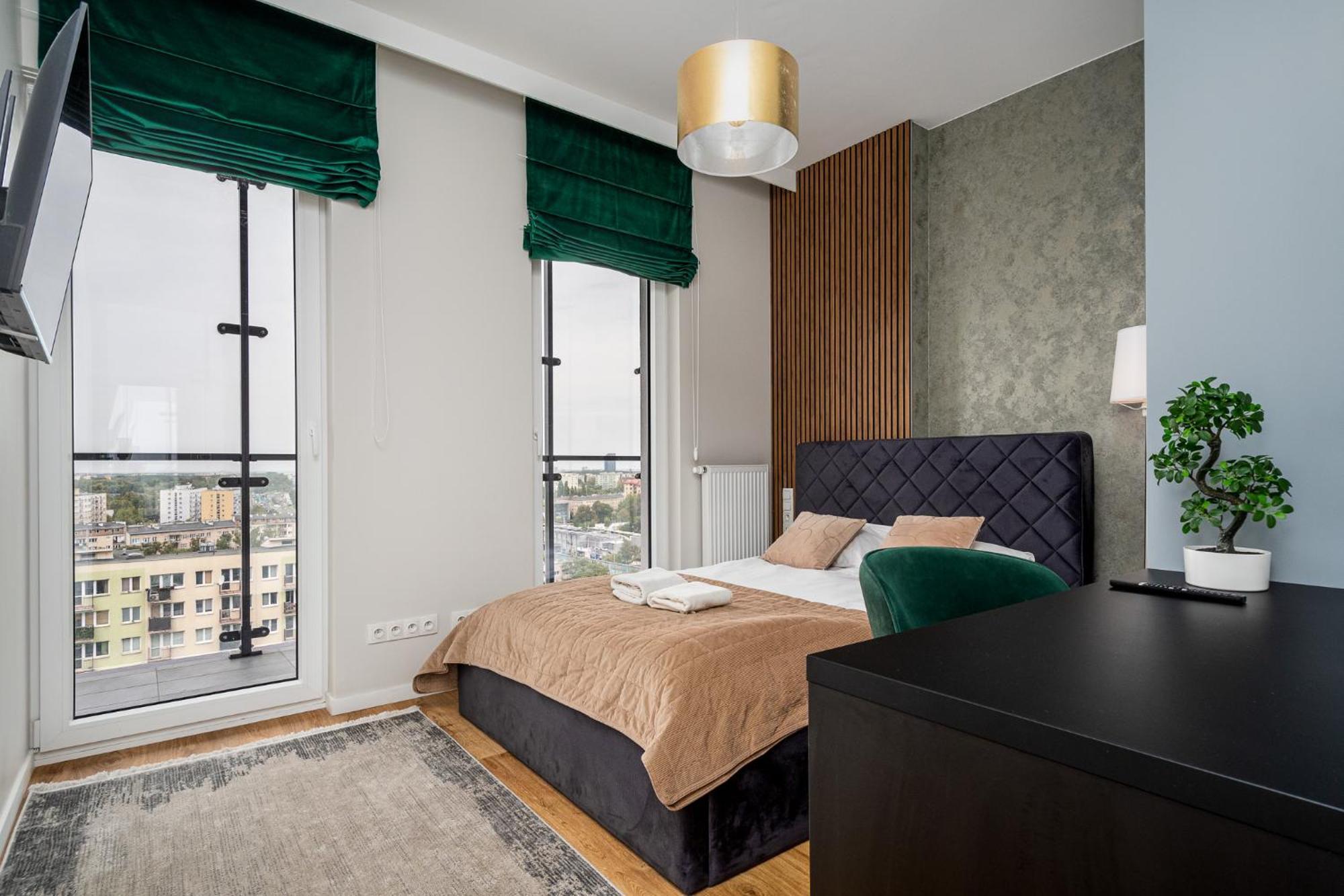Wola Tower Deluxe Separate Bedroom With Free Garage - By Perfect Apart 바르샤바 외부 사진